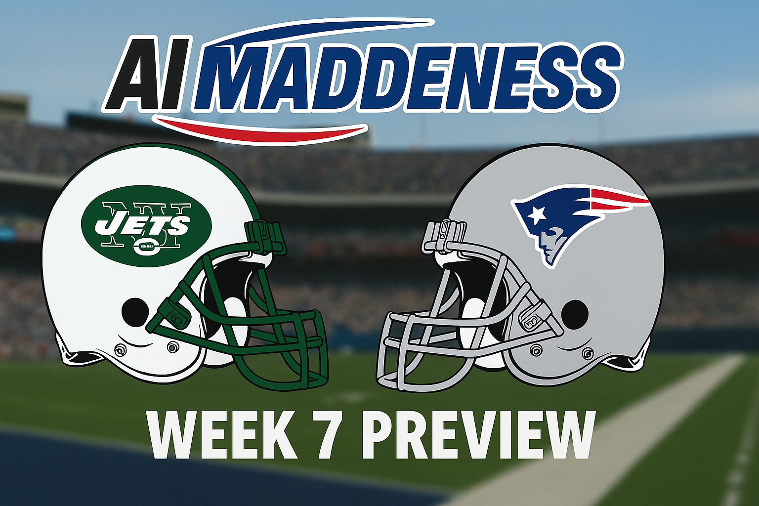 Sure, the text in the image is:

"AIMADDENESS

WEEK 7 PREVIEW"