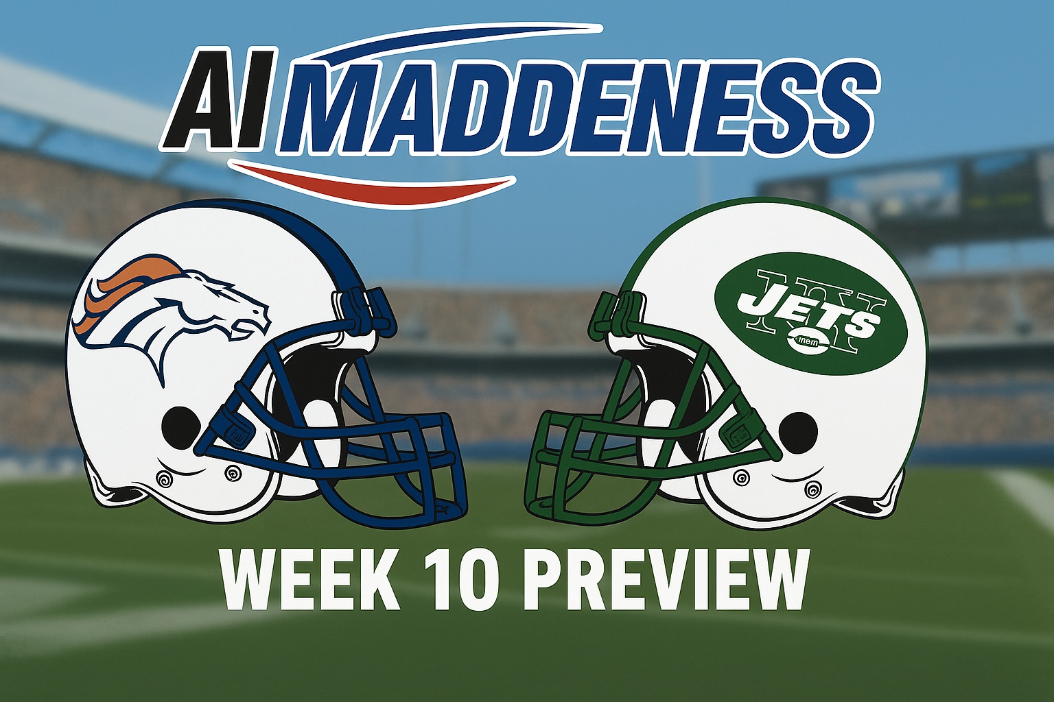 Certainly! The text in the image is:

```
AL MADDENES
WEEK 10 PREVIEW
```